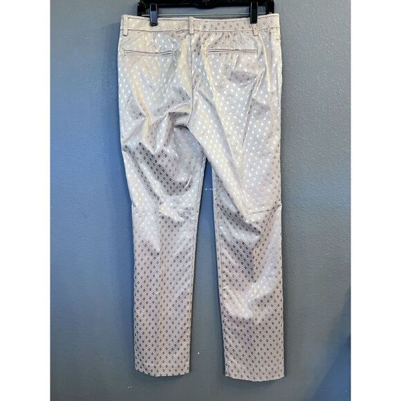 New York‎ And Company Crosby Pant Slim Leg Stretch Size 6 Shiny Gold NWT - Picture 4 of 10
